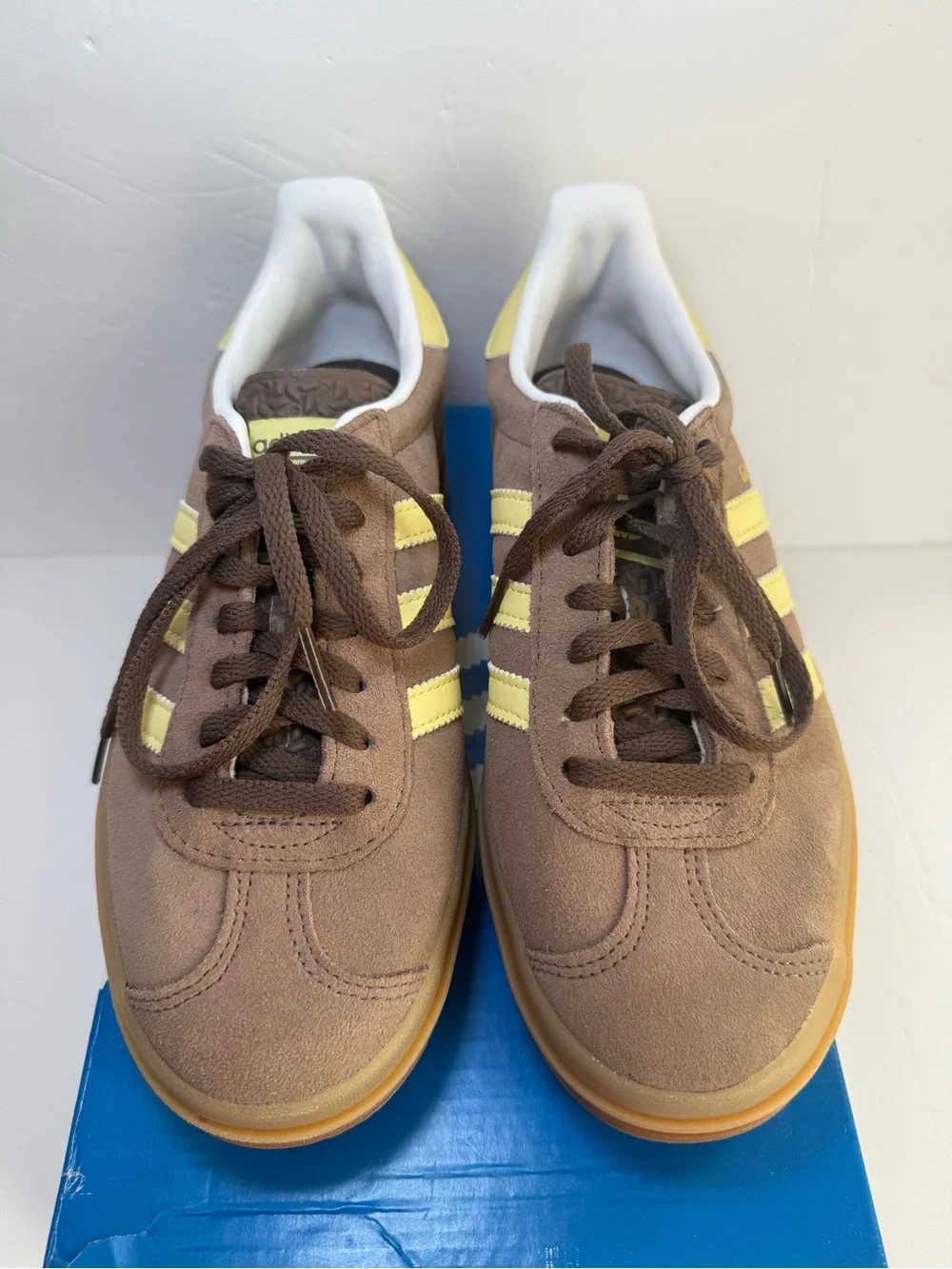 Adidas Gazelle Bold - Women’s 7.5 - Brown / Yellow JI2697 - New